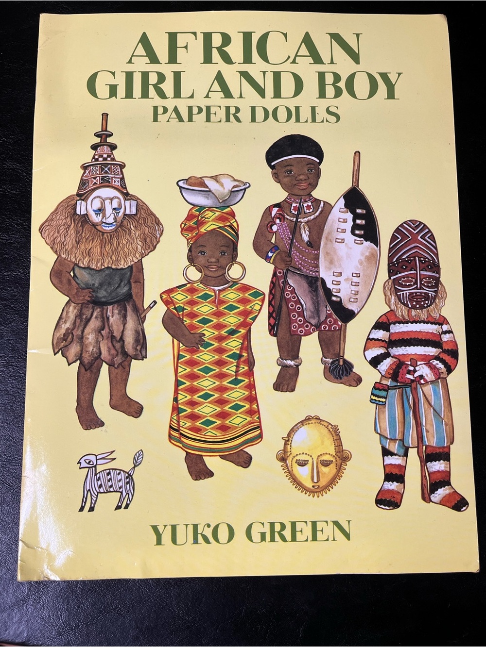 Yuko Green - African girl and boy paper dolls book